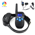 Waterproof Electric Dog Training Collar 300M Range Rechargeable Shock+Vibra+Electric Dog Collar Trainer Blue backlight screen